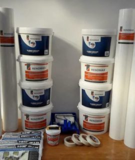 Complete Set 200m2 Renovlies 200 Grams Glad Met Lijm, Latex En Benodigdheden