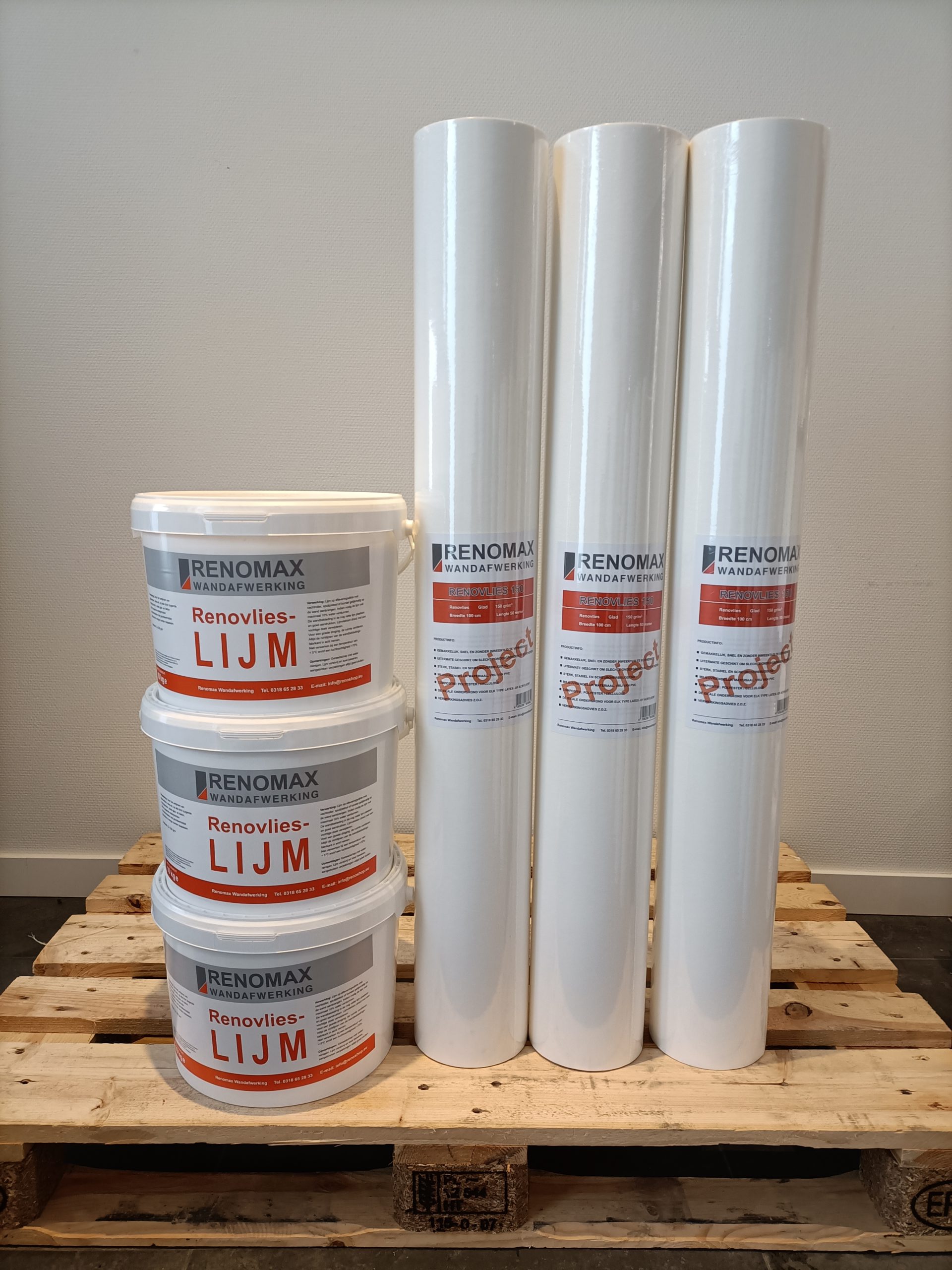 150m2 Super Renovlies behang Glad 150 grams + 30kg renovlies lijm
