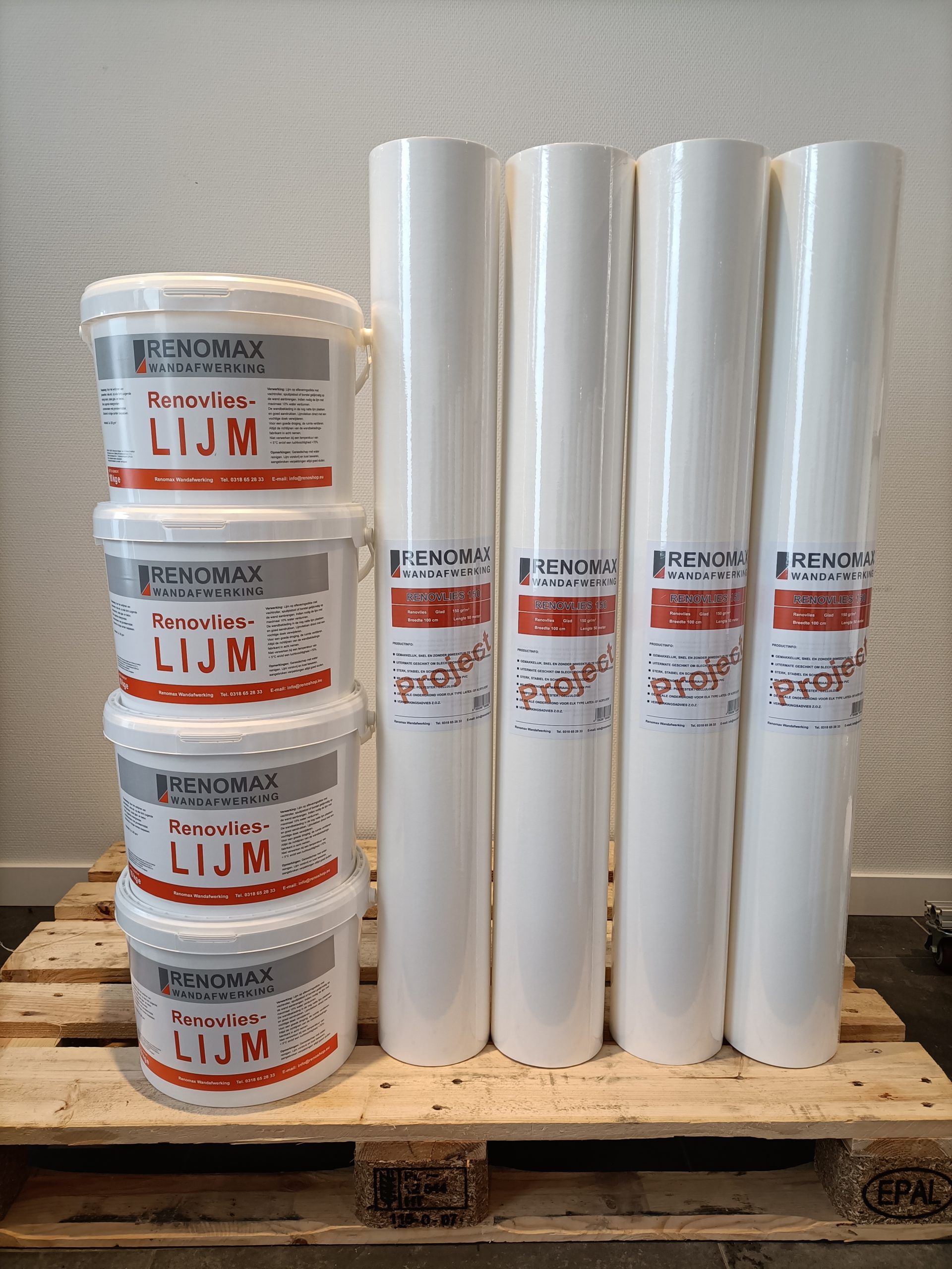200m2 Super Renovlies behang Glad 150 grams + 40kg renovlies lijm